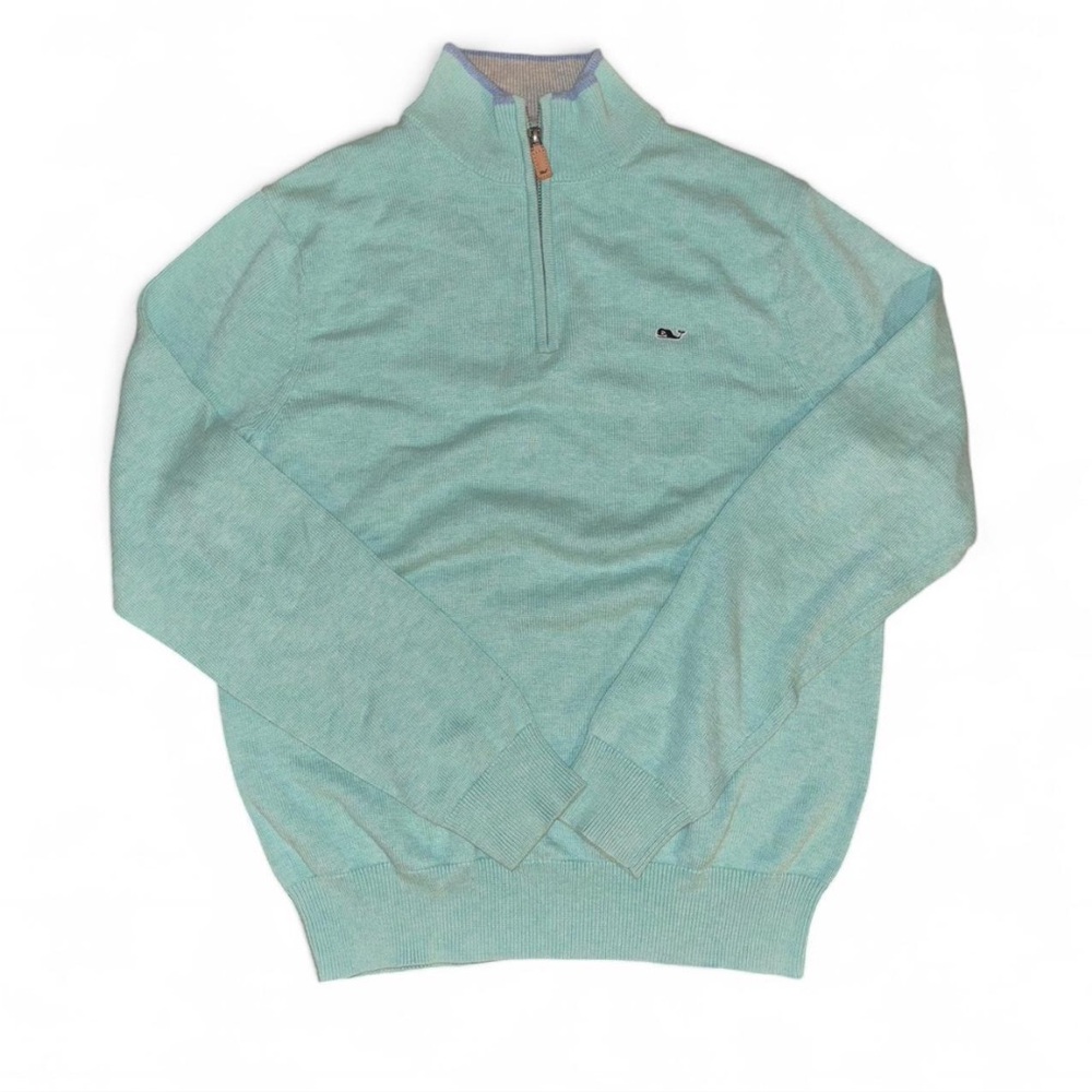 Vineyard Vines Light Blue Zip-Up Sweater